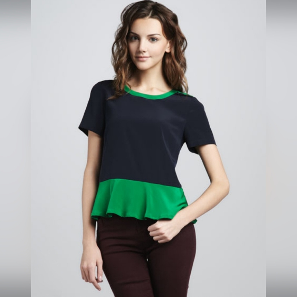 Marc by Marc Jacobs Peplum silk top